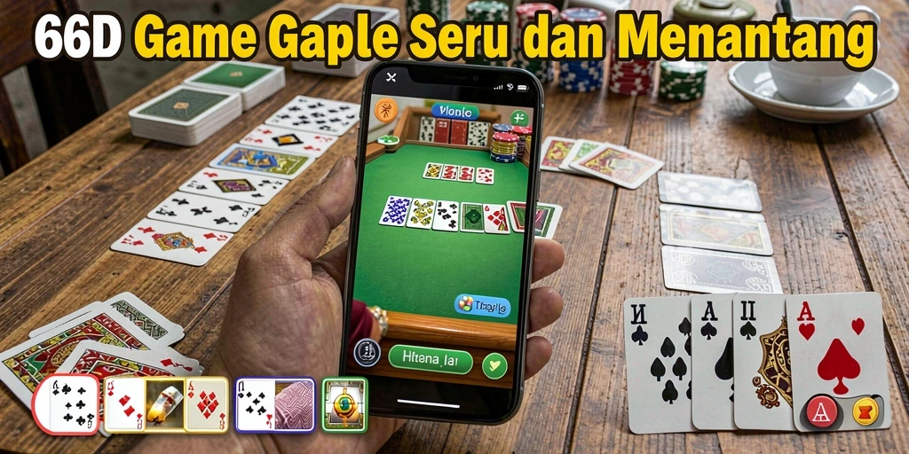 Screenshot gameplay 66D yang penuh keseruan Gaple.