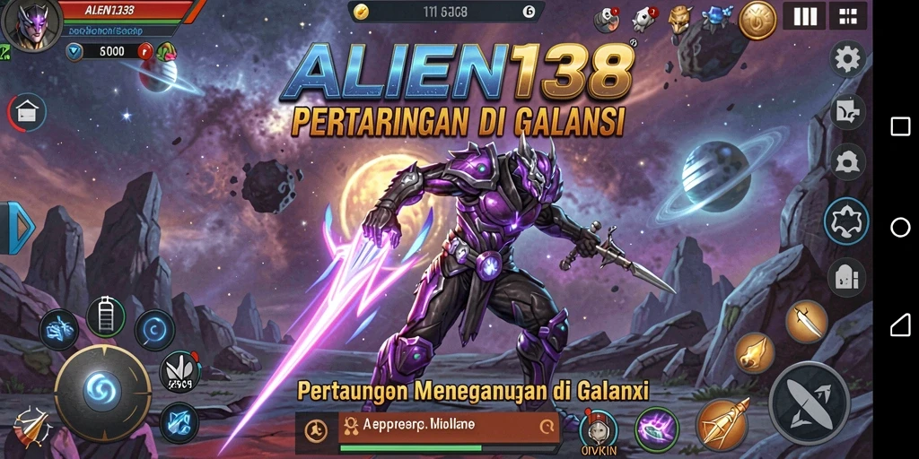 Screenshot menunjukkan aksi pertempuran mendebarkan di ALIEN138.