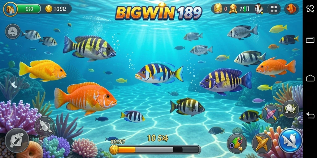 Tampilan gameplay seru saat bermain Tembak Ikan di BIGWIN189.