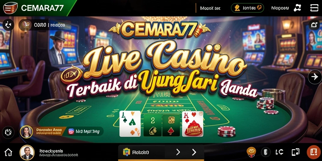 Gameplay Live Casino CEMARA77 dengan dealer langsung yang ramah.