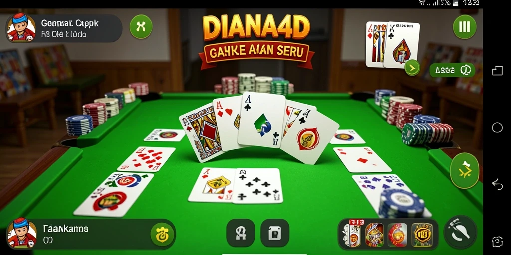 Screenshot gameplay Gaple DIANA4D yang seru dan menantang.