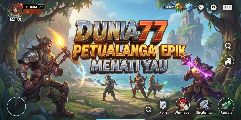 Screenshot gameplay DUNIA77 yang menunjukkan aksi petualangan seru.