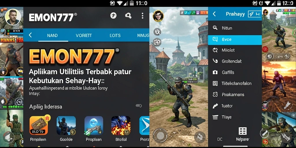 Tampilan antarmuka EMON777 yang sederhana dan fungsional.
