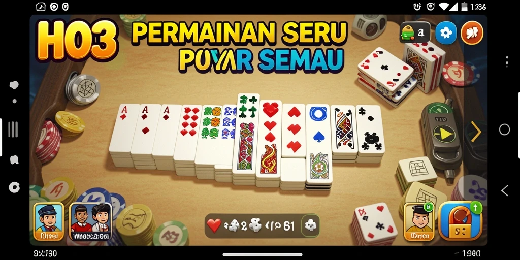Tampilan gameplay menarik dalam permainan Domino HO3.