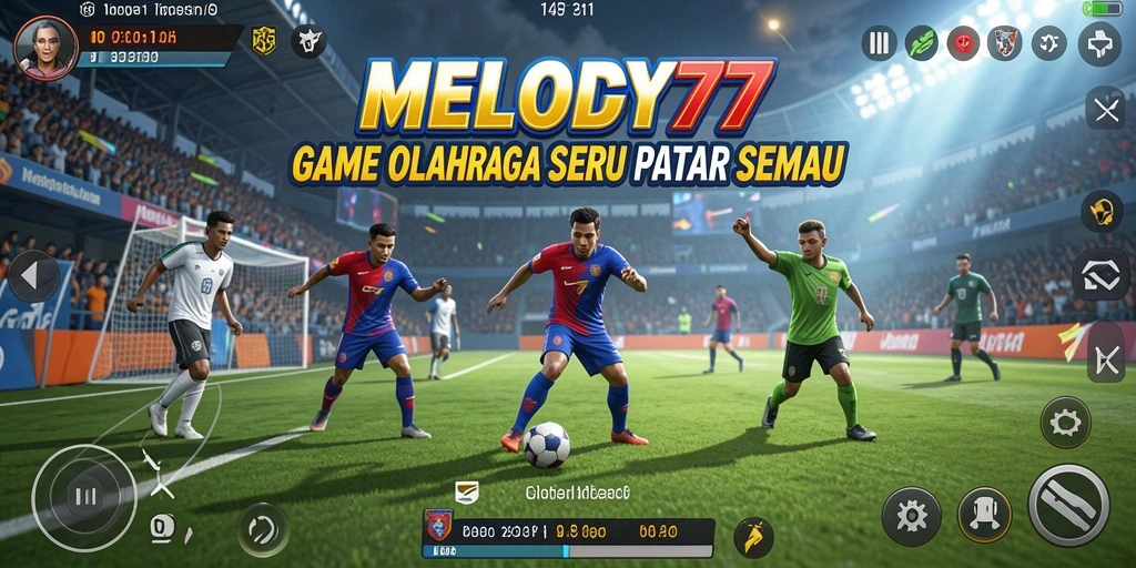 Gameplay seru MELODY77 dengan berbagai pilihan olahraga.