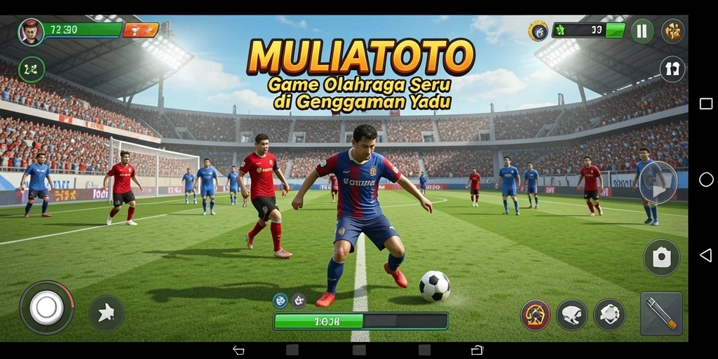 Screenshot MULIATOTO menampilkan aksi seru dalam pertandingan olahraga.