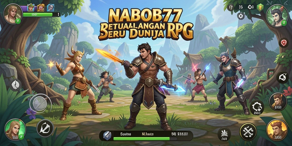 Tangkapan layar menampilkan gameplay seru dari NABOB77 dalam dunia RPG yang penuh warna.