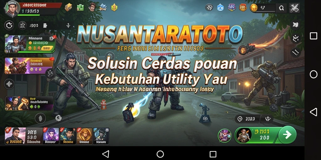Tampilan antarmuka NUSANTARATOTO yang menampilkan fitur-fitur Utility.