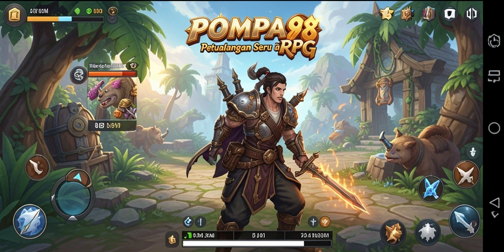 Screenshot gameplay POMPA88 menampilkan aksi seru dalam petualangan RPG.