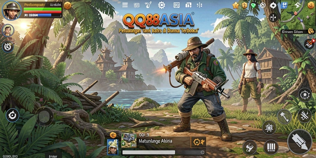 Menggambarkan gameplay seru di dunia terbuka QQ88ASIA.