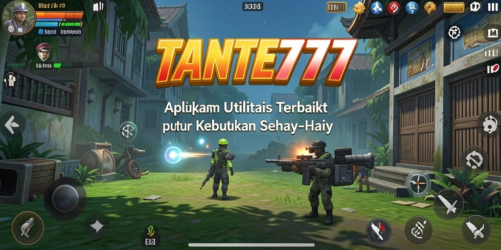 Screenshot utama TANTE777 menunjukkan antarmuka aplikasi yang menarik.