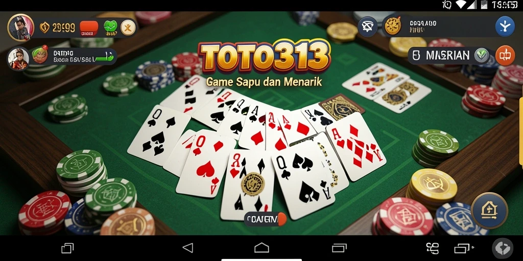 Tampilan gameplay seru dari TOTO313 dengan suasana Gaple.