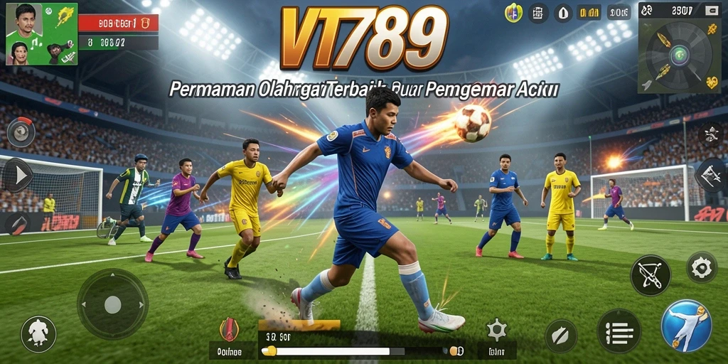 Tangkapan layar VT789 menampilkan aksi seru dalam pertandingan olahraga.