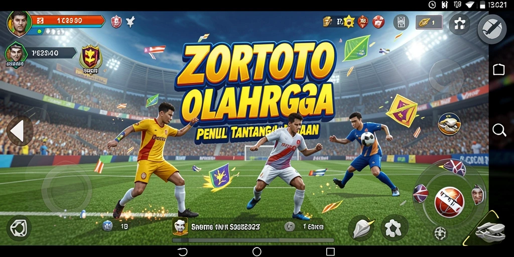 Tampilan gameplay ZORTOTO yang penuh aksi dan strategi olahraga.